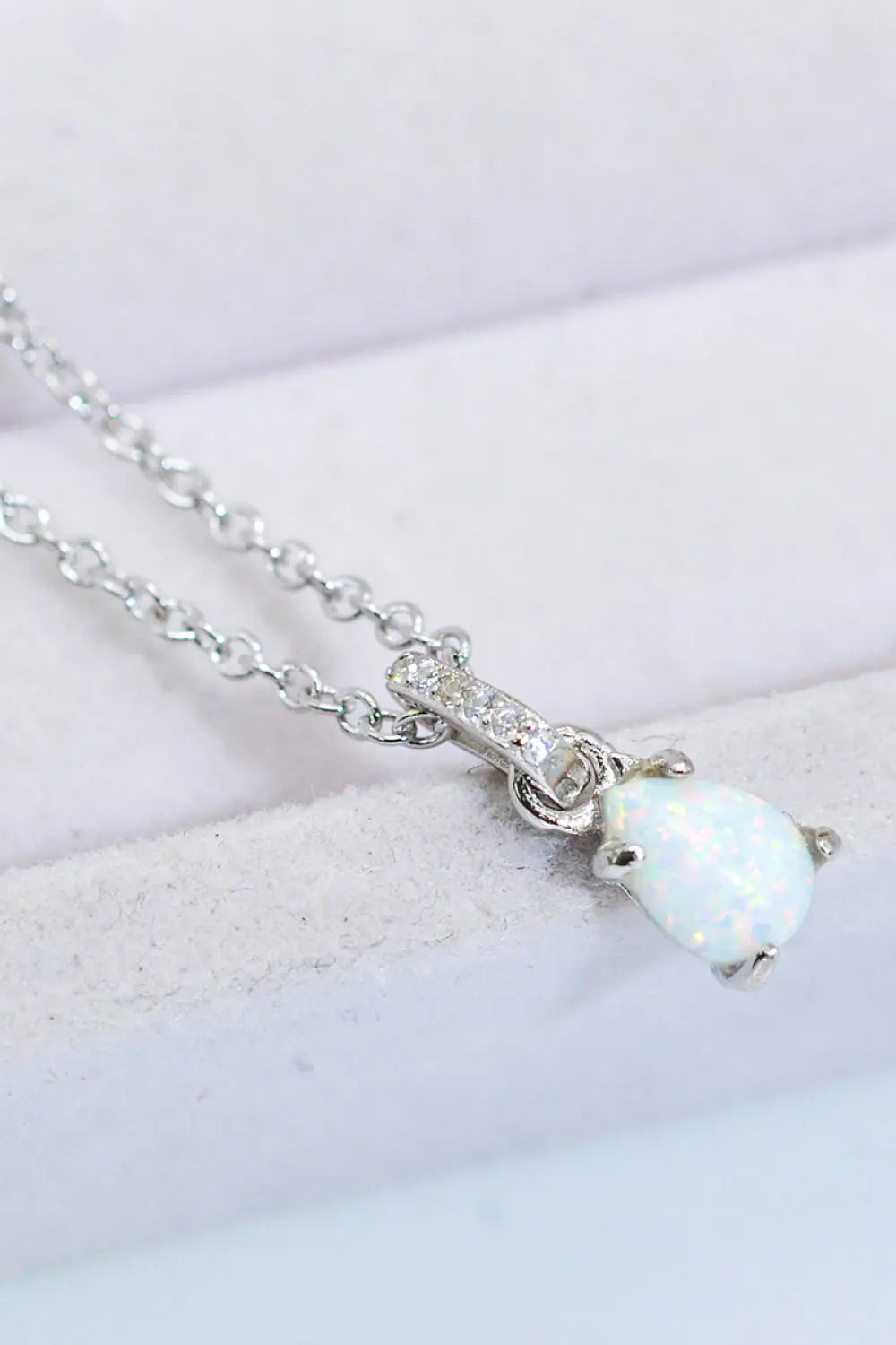 Lovcia Opal Pendant 925 Sterling Silver Chain-Link Necklace-Necklaces-Silver-One Size-Silver