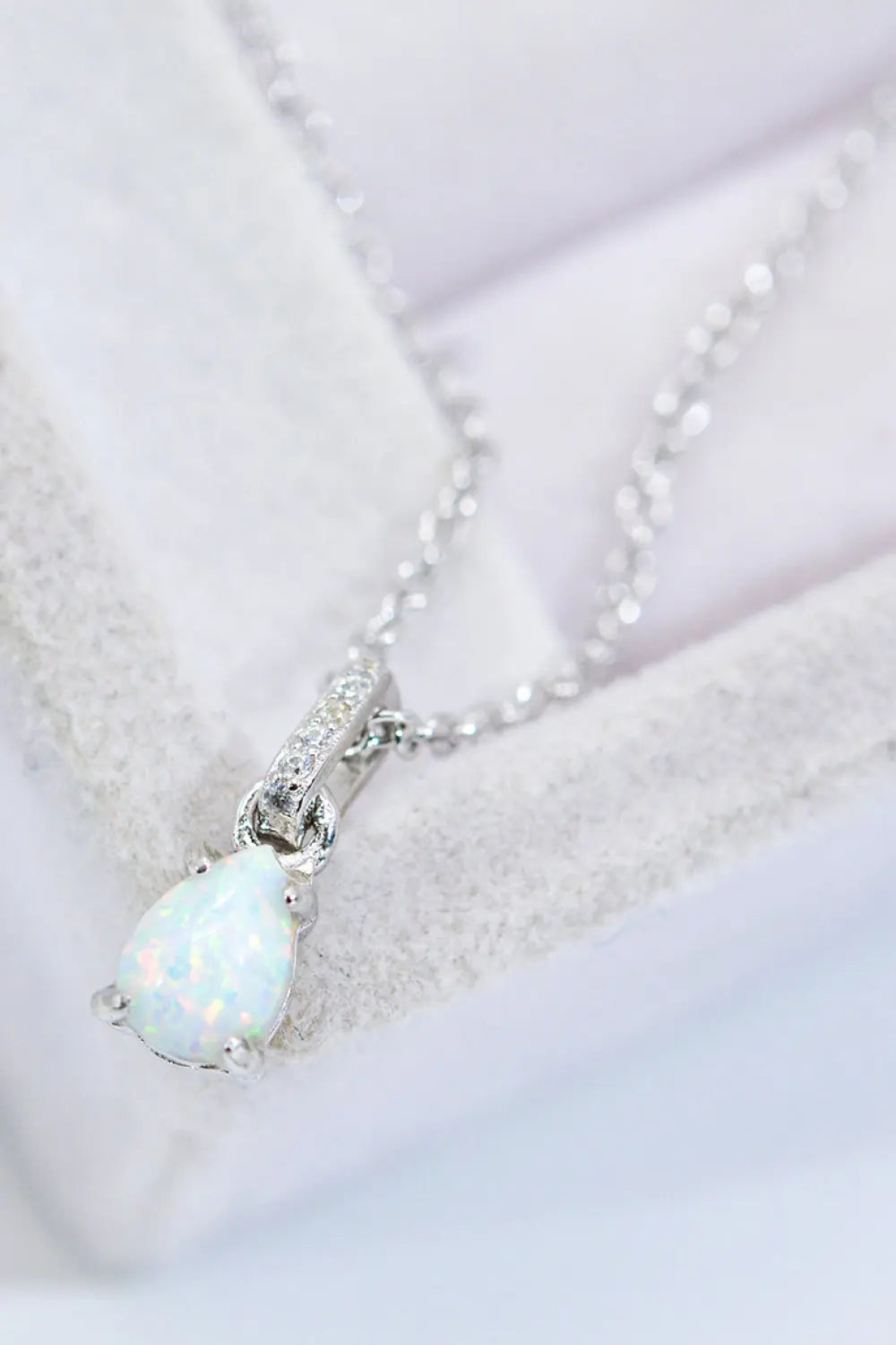 Lovcia Opal Pendant 925 Sterling Silver Chain-Link Necklace-Necklaces-Silver-One Size-Silver