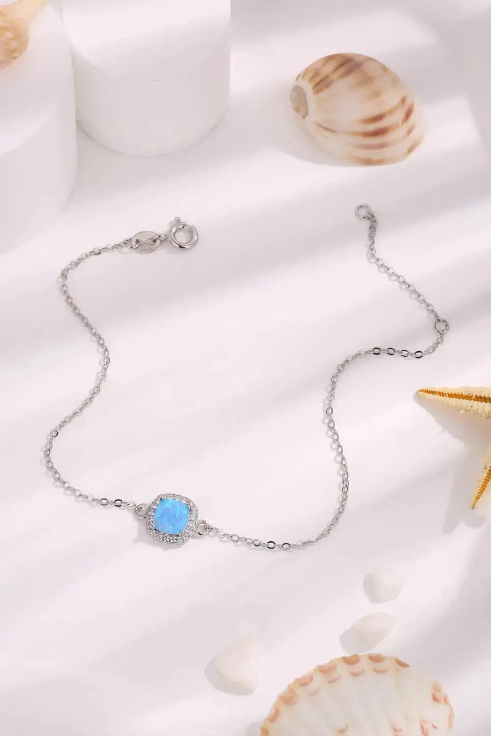 Lovcia Opal Platinum-Plated Bracelet-Bracelets-Sky Blue-One Size-Sky Blue