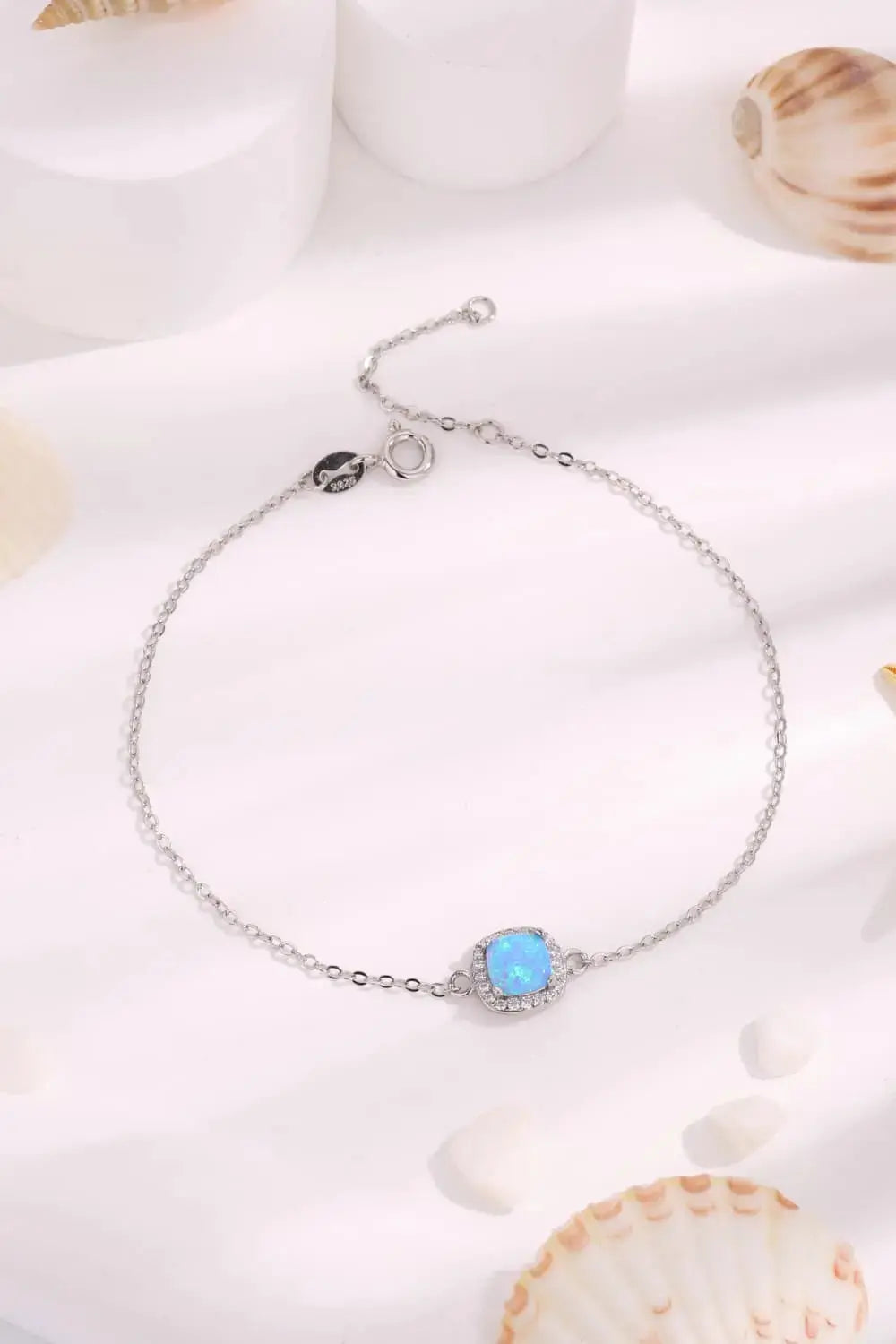 Lovcia Opal Platinum-Plated Bracelet-Bracelets-Sky Blue-One Size-Sky Blue