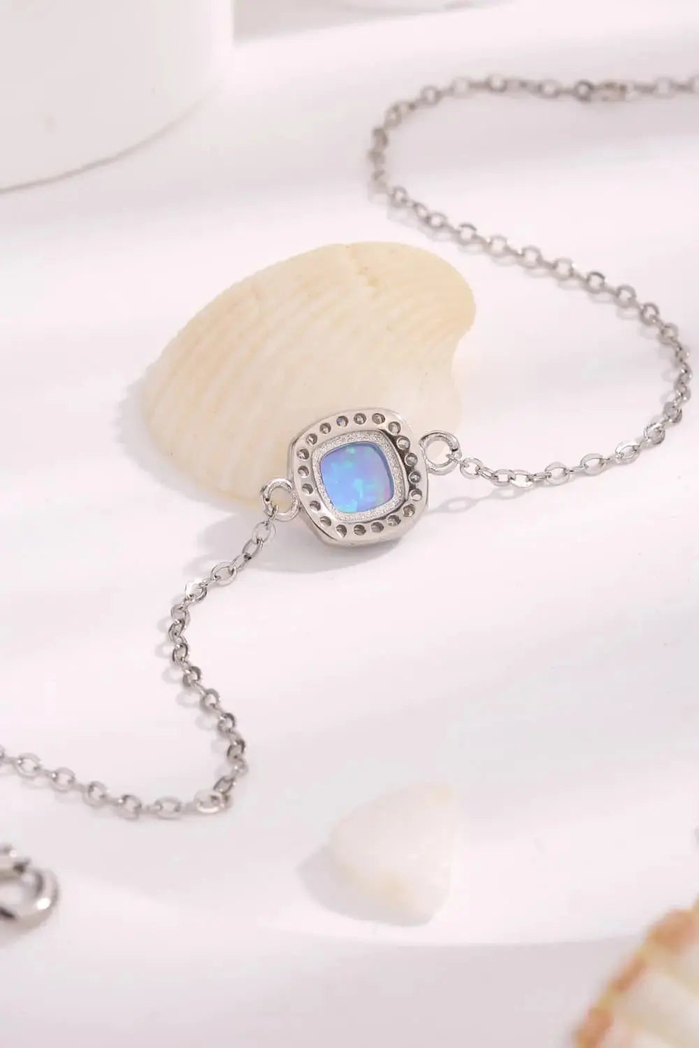 Lovcia Opal Platinum-Plated Bracelet-Bracelets-Sky Blue-One Size-Sky Blue