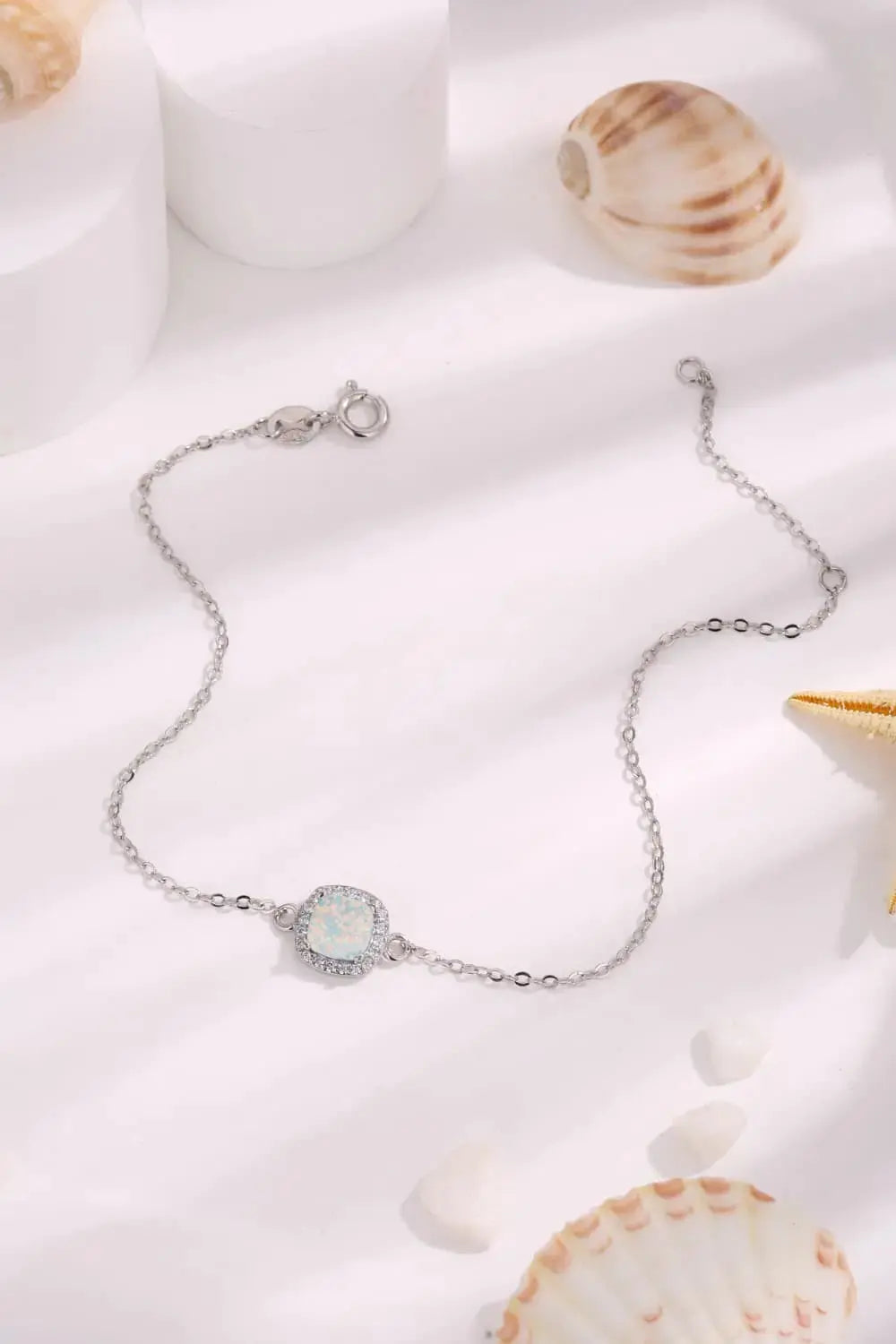 Lovcia Opal Platinum-Plated Bracelet-Bracelets-White-One Size-White
