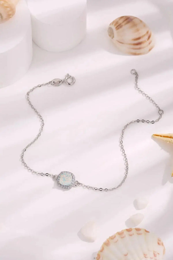 Lovcia Opal Platinum-Plated Bracelet-Bracelets-White-One Size-White