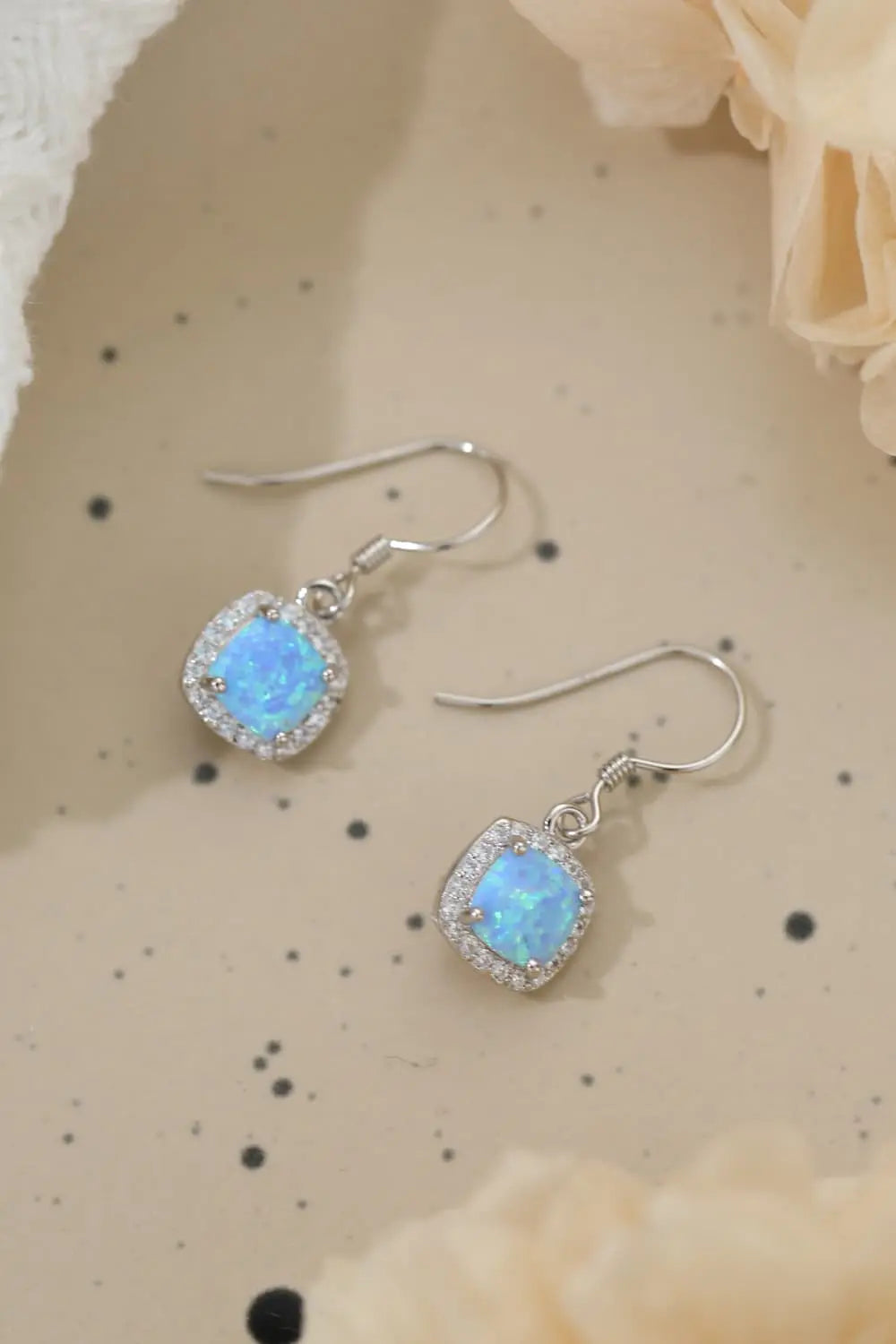 Lovcia Opal Square Drop Earrings-Earrings-White-One Size-White