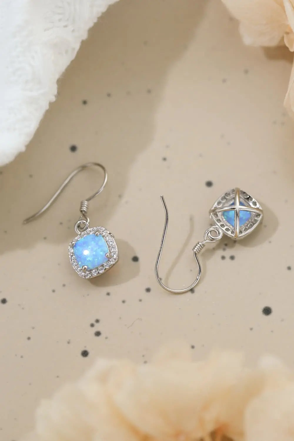 Lovcia Opal Square Drop Earrings-Earrings-White-One Size-White