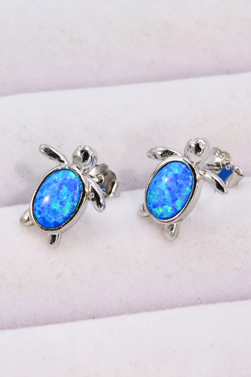 Lovcia Opal Turtle Stud Earrings-Earrings-Blue-One Size-Blue