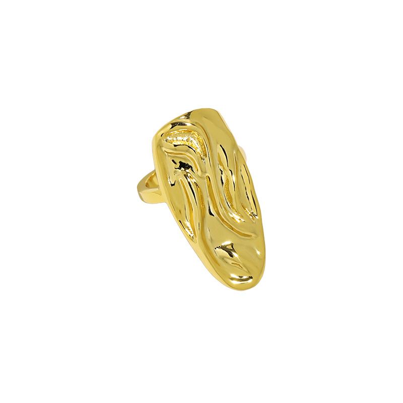 Lovcia Open Adjustable Gold Tone 925 Sterling Silver Ring-Rings-Yellow Gold-Yellow Gold