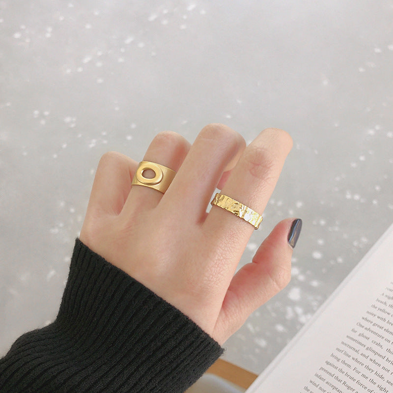 Lovcia Open Mouth Adjustable Ring 925 Sterling Silver-Rings-Yellow Gold-Yellow Gold