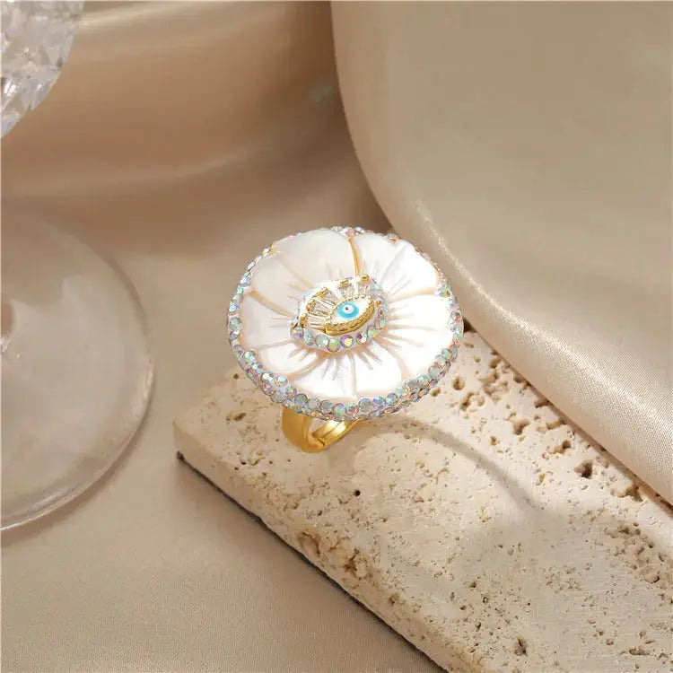 Lovcia Opulent Baroque Pearl Ring for Women - Embrace Timeless Elegance-Rings-K 0614 Shell-K 0614 Shell