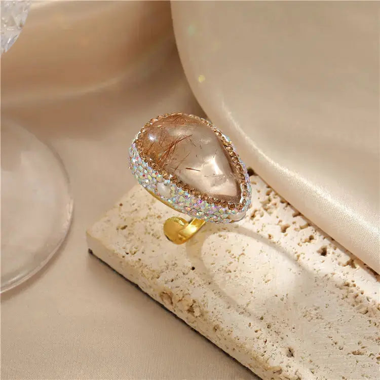 Lovcia Opulent Baroque Pearl Ring for Women - Embrace Timeless Elegance-Rings-K 0615 Hair Gold-K 0615 Hair Gold