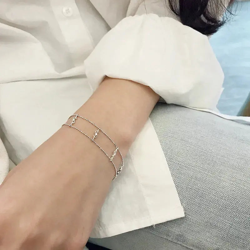 Lovcia Party $ CZ Dollars Fashion 925 Sterling Silver Bracelet-Bracelets-Rhodium-Rhodium