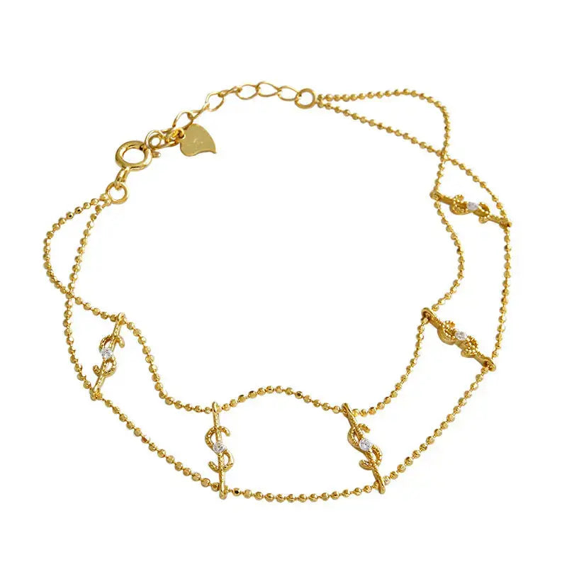 Lovcia Party $ CZ Dollars Fashion 925 Sterling Silver Bracelet-Bracelets-Rhodium-Rhodium
