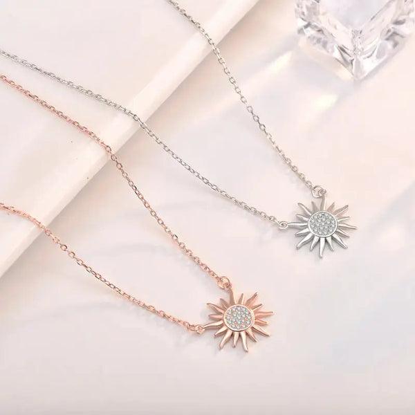 LOVCIA Party CZ Sun Shines 925 Sterling Silver Necklace