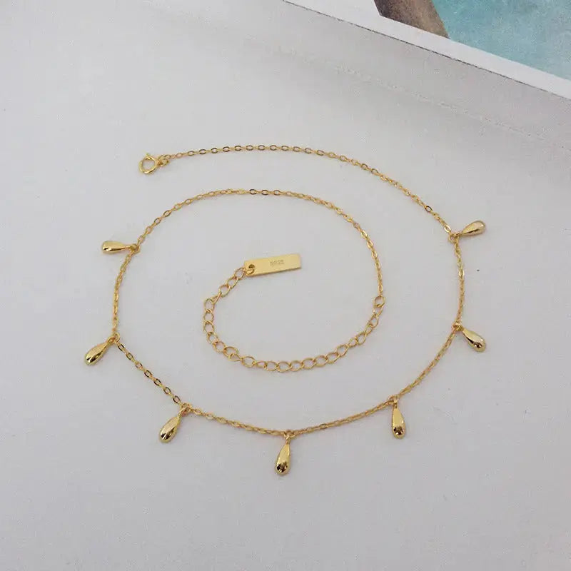 Lovcia Party Mini Warerdrops 925 Sterling Silver Choker Necklace-Necklaces-