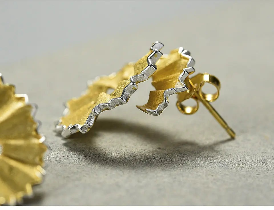 Lovcia Pencil Shavings Design Style Sterling Silver Earrings For Women-Earrings-Silver-Silver