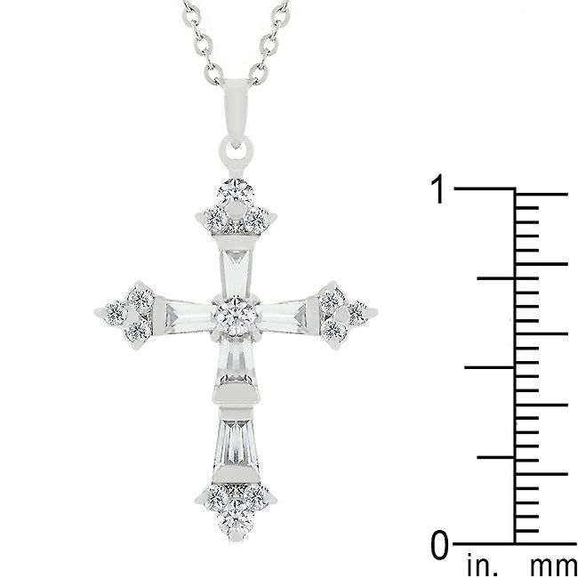 Buy LOVCIA Radiant Cubic Zirconia Cross Necklace - Latest Stylish Pendants for Women