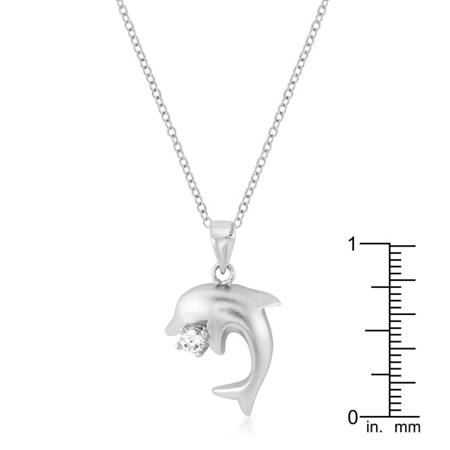 Buy LOVCIA Rhodium-Plated Dolphin Pendant with Cubic Zirconia - Latest Stylish Pendants for Women