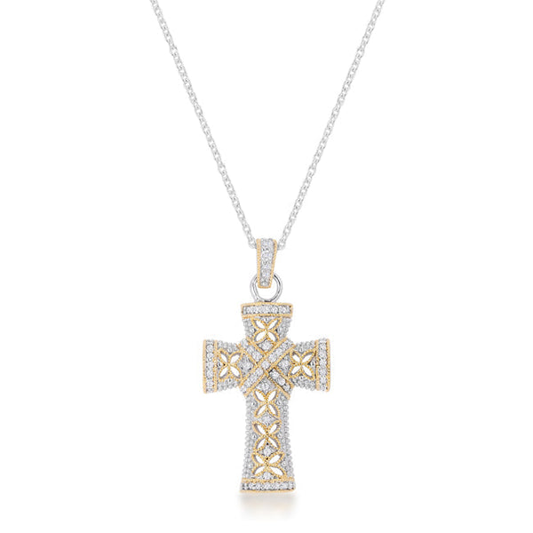 Buy LOVCIA Radiant Zirconia Cross Necklace - Latest Stylish Pendants for Women