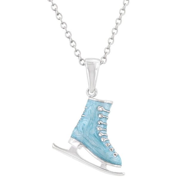 Buy LOVCIA Festive Blue Enamel Ice Skate Charm Pendant - Latest Stylish Pendants for Women