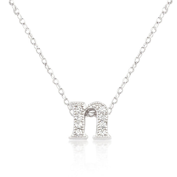 Buy LOVCIA Cubic Zirconia Pave Initial N Necklace in Silver Tone - Latest Stylish Pendants for Women