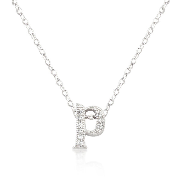 Buy LOVCIA Sparkling Cubic Zirconia Initial P Necklace - Latest Stylish Pendants for Women