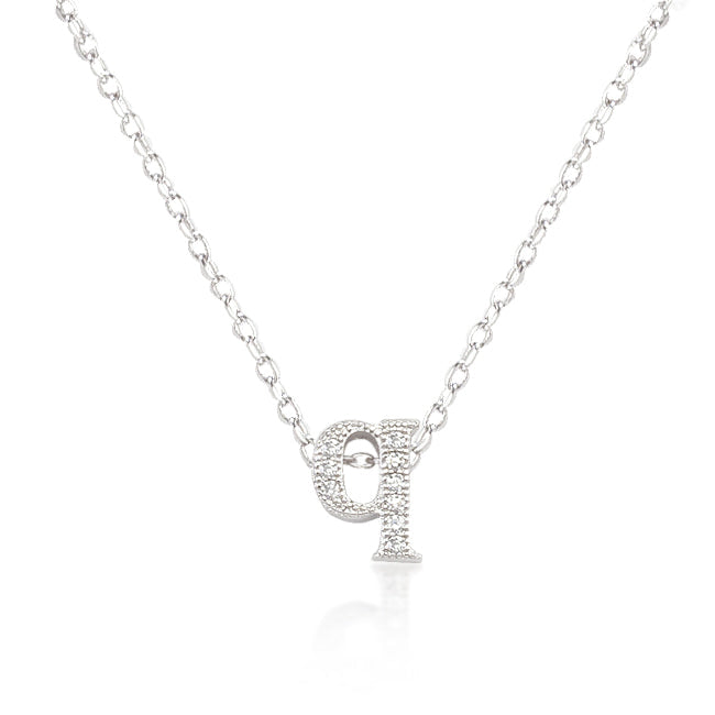 Buy LOVCIA Sparkling Cubic Zirconia Initial Q Necklace - Latest Stylish Pendants for Women