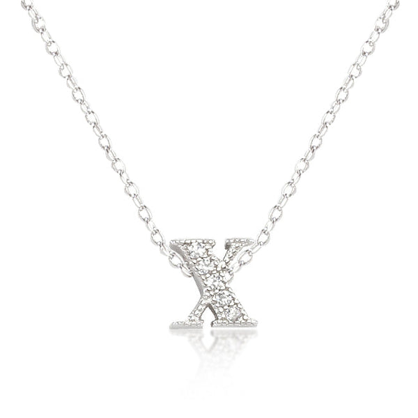 Buy LOVCIA Sparkling Cubic Zirconia X Initial Necklace - Latest Stylish Pendants for Women