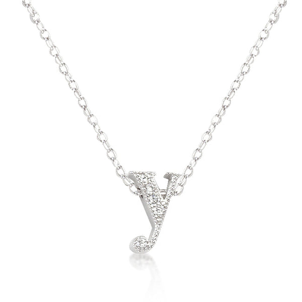 Buy LOVCIA Dazzling Cubic Zirconia Y Initial Necklace - Latest Stylish Pendants for Women