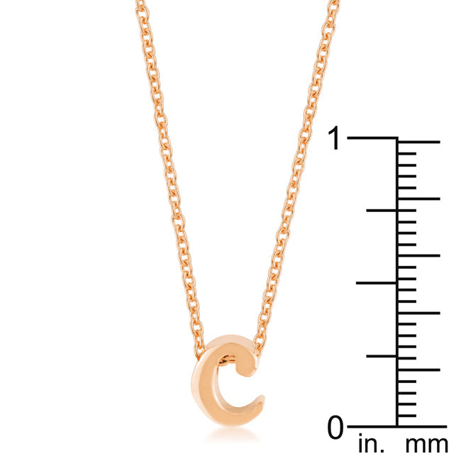 Buy LOVCIA Rose Gold Tone Initial C Necklace - Latest Stylish Pendants for Women