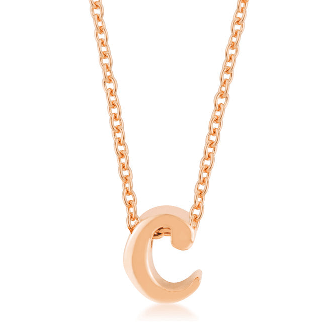 Buy LOVCIA Rose Gold Tone Initial C Necklace - Latest Stylish Pendants for Women