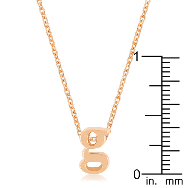 Buy LOVCIA Gorgeous Rose Gold Letter G Necklace - Latest Stylish Pendants for Women