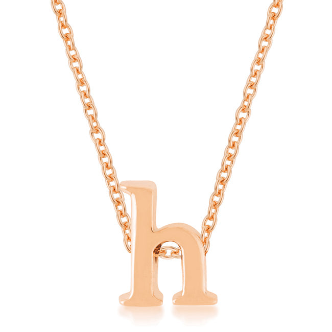 Buy LOVCIA Rose Gold Tone H Alphabet Charm Necklace - Latest Stylish Pendants for Women