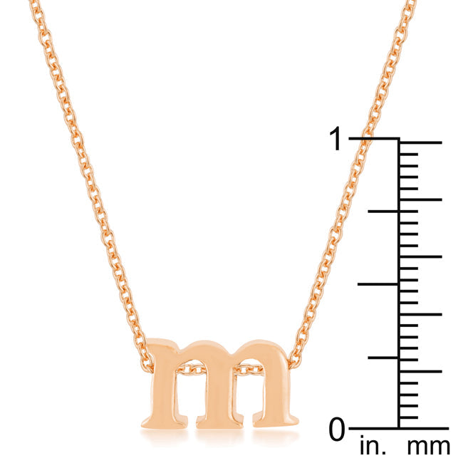 Buy LOVCIA Rose Gold-Tone M Initial Necklace - Latest Stylish Pendants for Women