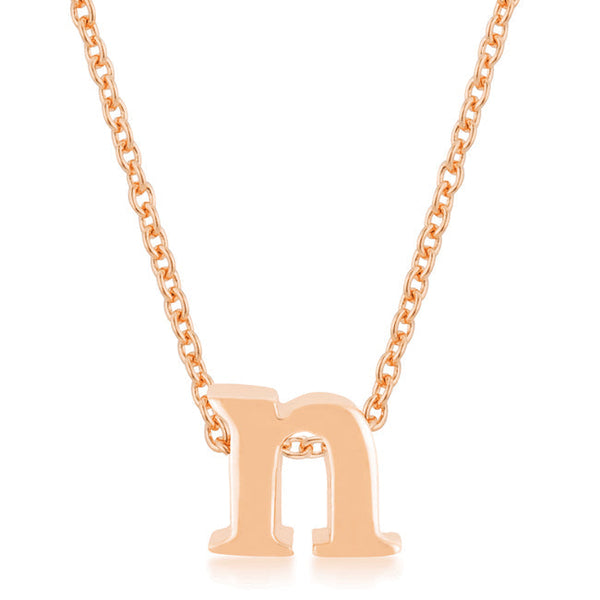 Buy LOVCIA Personalized Rose Gold Initial Necklace with Letter N Pendant - Latest Stylish Pendants for Women