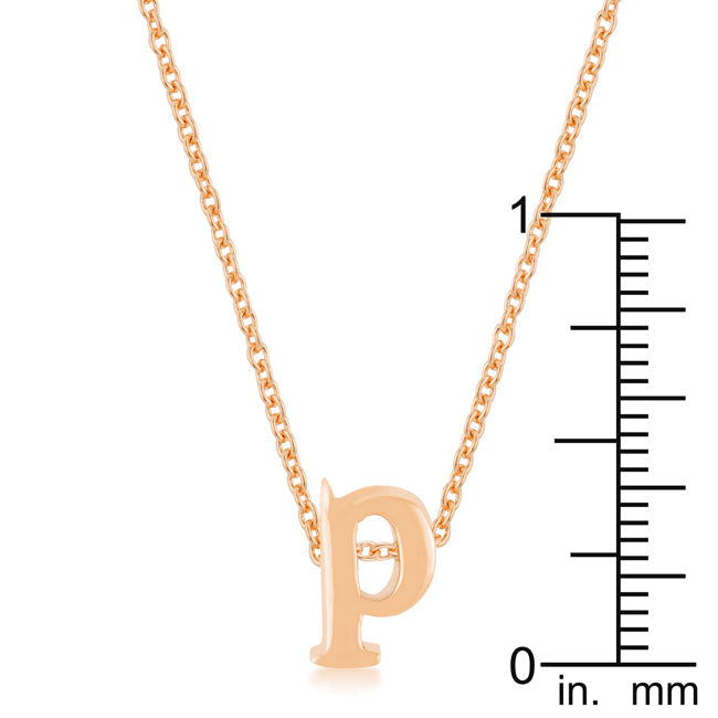 Buy LOVCIA Rose Gold Tone Initial P Necklace - Latest Stylish Pendants for Women