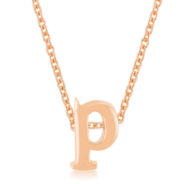 Buy LOVCIA Rose Gold Tone Initial P Necklace - Latest Stylish Pendants for Women