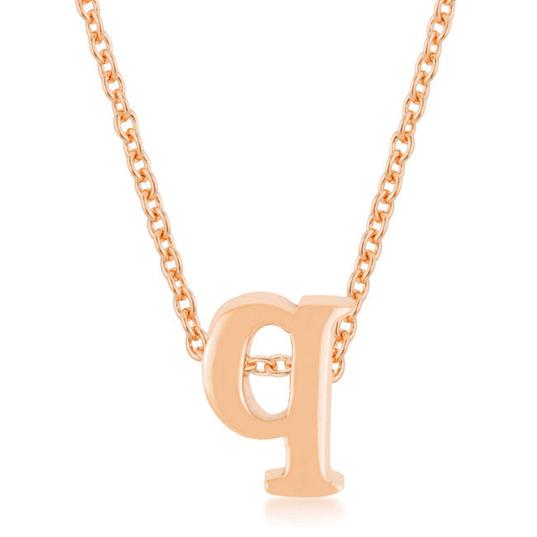 Buy LOVCIA Rose Gold Tone Initial Q Necklace - Latest Stylish Pendants for Women