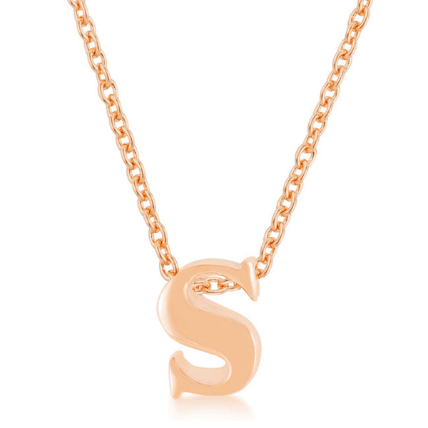 Buy LOVCIA Rose Gold Tone Alphabet S Necklace - Latest Stylish Pendants for Women