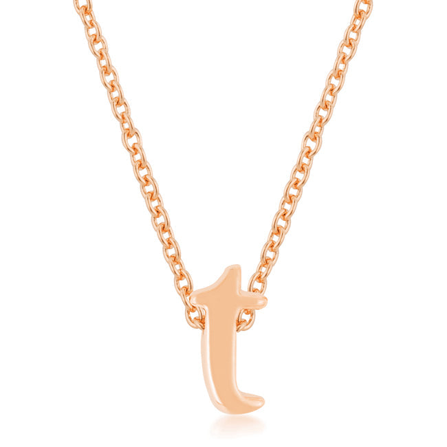 Buy LOVCIA Rose Gold Tone Initial T Necklace - Latest Stylish Pendants for Women