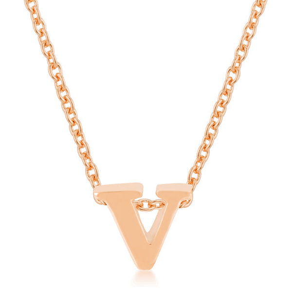 Buy LOVCIA Personalized Rose Gold Initial V Letter Pendant Necklace - Latest Stylish Pendants for Women