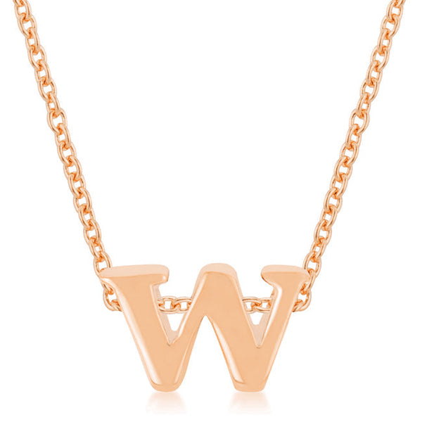 Buy LOVCIA Elegant Rose Gold-Tone Initial W Necklace - Latest Stylish Pendants for Women