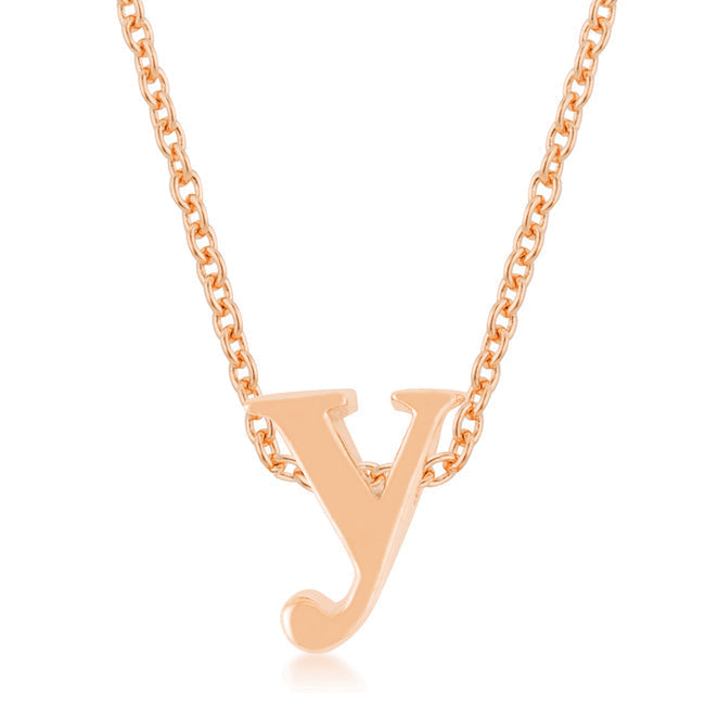 Buy LOVCIA Rose Gold Tone Y Initial Necklace - Latest Stylish Pendants for Women