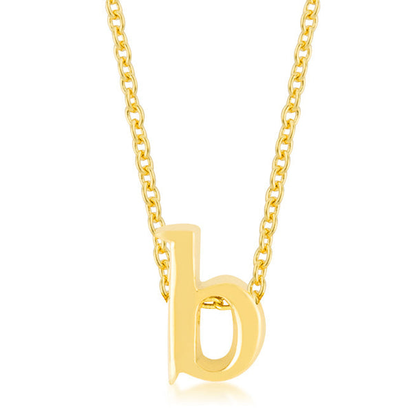 Buy LOVCIA Radiant Gold Tone B Initial Necklace - Latest Stylish Pendants for Women