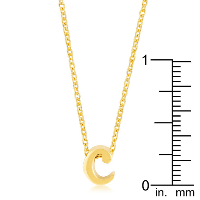 Buy LOVCIA Jewelry Gold-Toned Letter C Necklace - Latest Stylish Pendants for Women