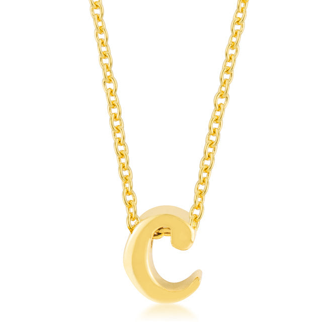 Buy LOVCIA Jewelry Gold-Toned Letter C Necklace - Latest Stylish Pendants for Women