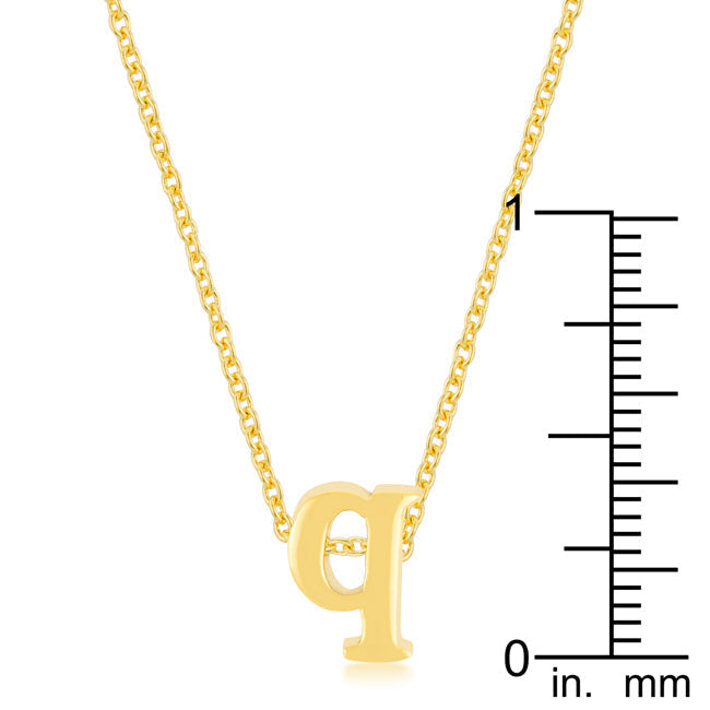 Buy LOVCIA Radiant Gold Tone Q Initial Necklace - Latest Stylish Pendants for Women