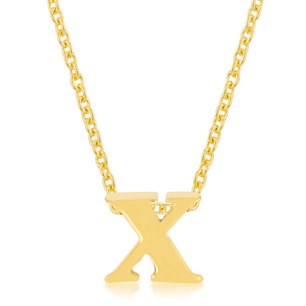 Buy LOVCIA Radiant Gold Tone X Initial Necklace - Latest Stylish Pendants for Women