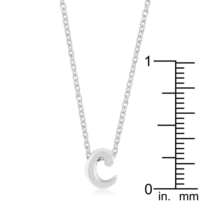 Buy LOVCIA Rhodium Shine Monogram C Necklace - Latest Stylish Pendants for Women