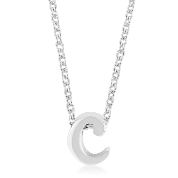 Buy LOVCIA Rhodium Shine Monogram C Necklace - Latest Stylish Pendants for Women