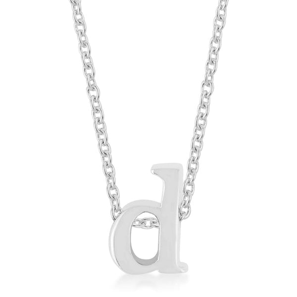 Buy LOVCIA Rhodium Shiny Initial D Necklace in Silver Tone - Latest Stylish Pendants for Women